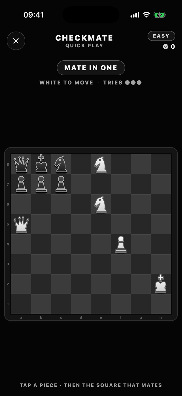 Checkmate, mate in one